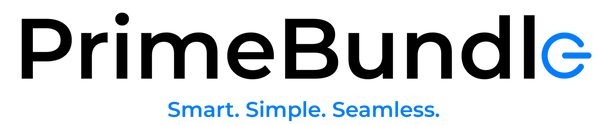 PrimeBundle logo with tagline 'Smart. Simple. Seamless.' on a white background